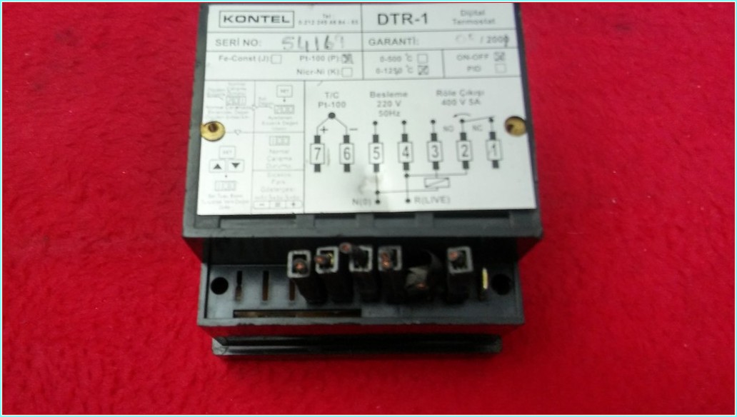 KONTEL DTR-1 DİGİTAL TEMPERATURE CONTROLLER ISI KONTROL